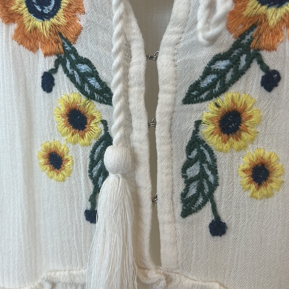 Free People Ecru Gauze Spell on You Mini Dress - Picture 7 of 11